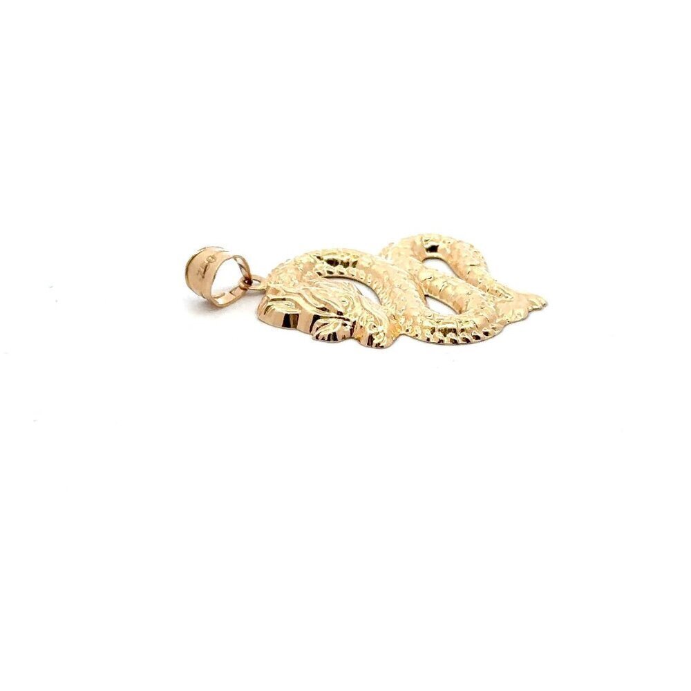 18K Gold Pendant Lucky Dragon Large 1.68 grams - Picture 8 of 13